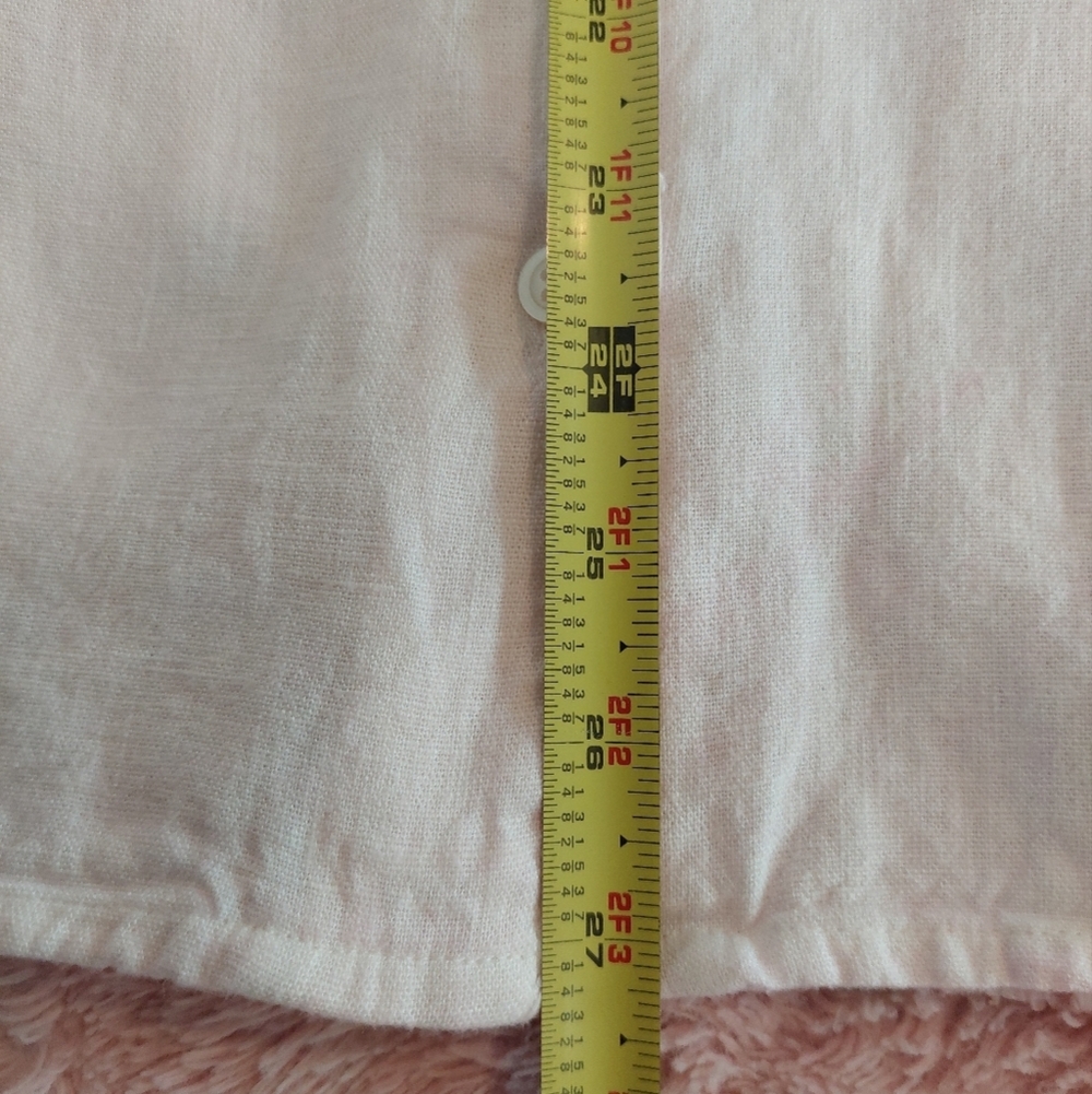 Jason Wu Dip Dye Button Up Linen Blend Ombre Pink… - image 8